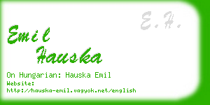 emil hauska business card